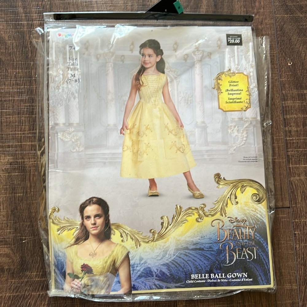 Halloween 🎃　Disney princess Beauty and Beast Belle Yellow Gown Costume Size 7/8